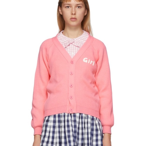 Comme des Garcons Sweaters - Commes does Garçon GIRL Pink Cardigan
